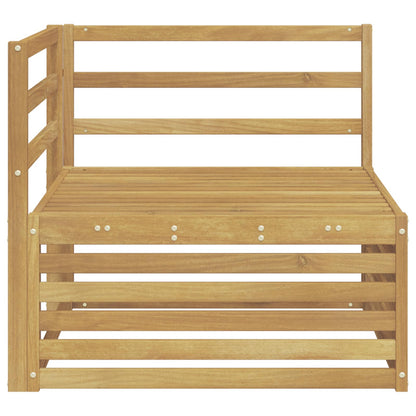 Divano Angolare da Esterno Legno di Acacia Massello Bianco
