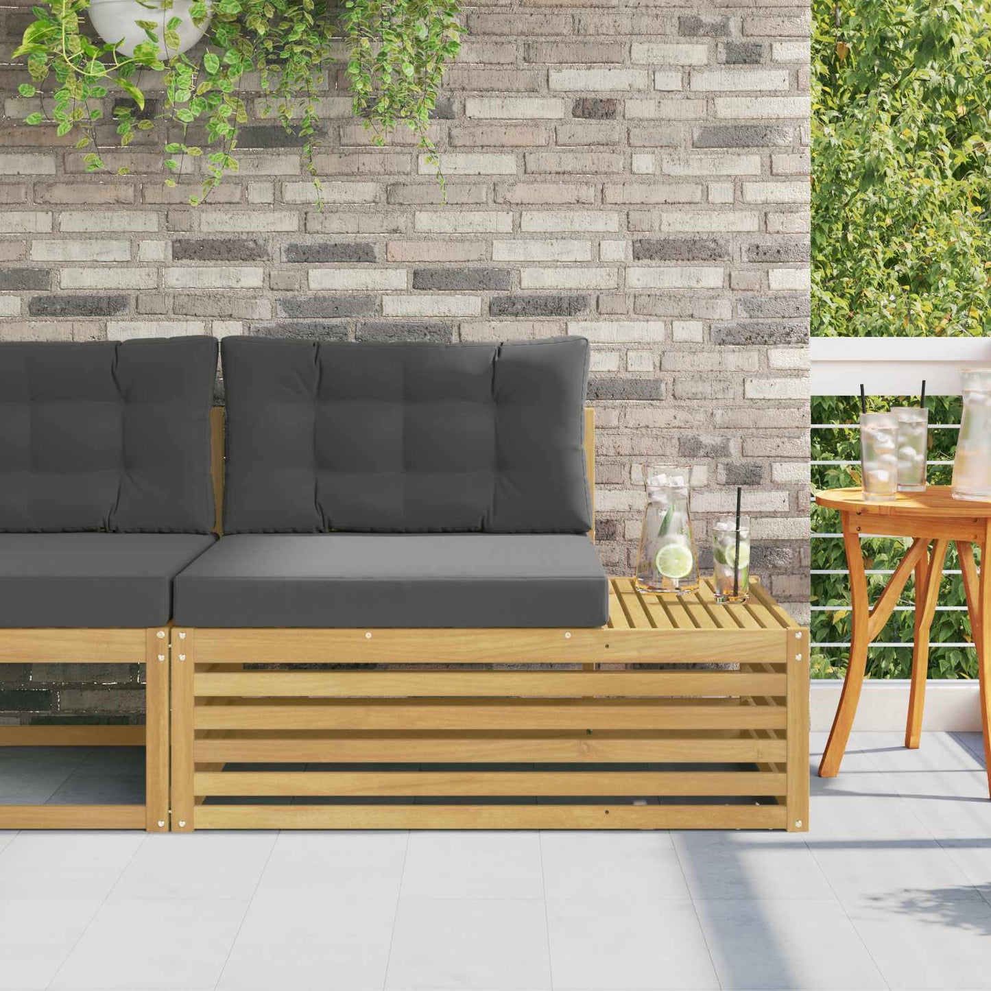Divano da Esterno con cuscino Bianco 115 x 83 x 73 cm - homemem39