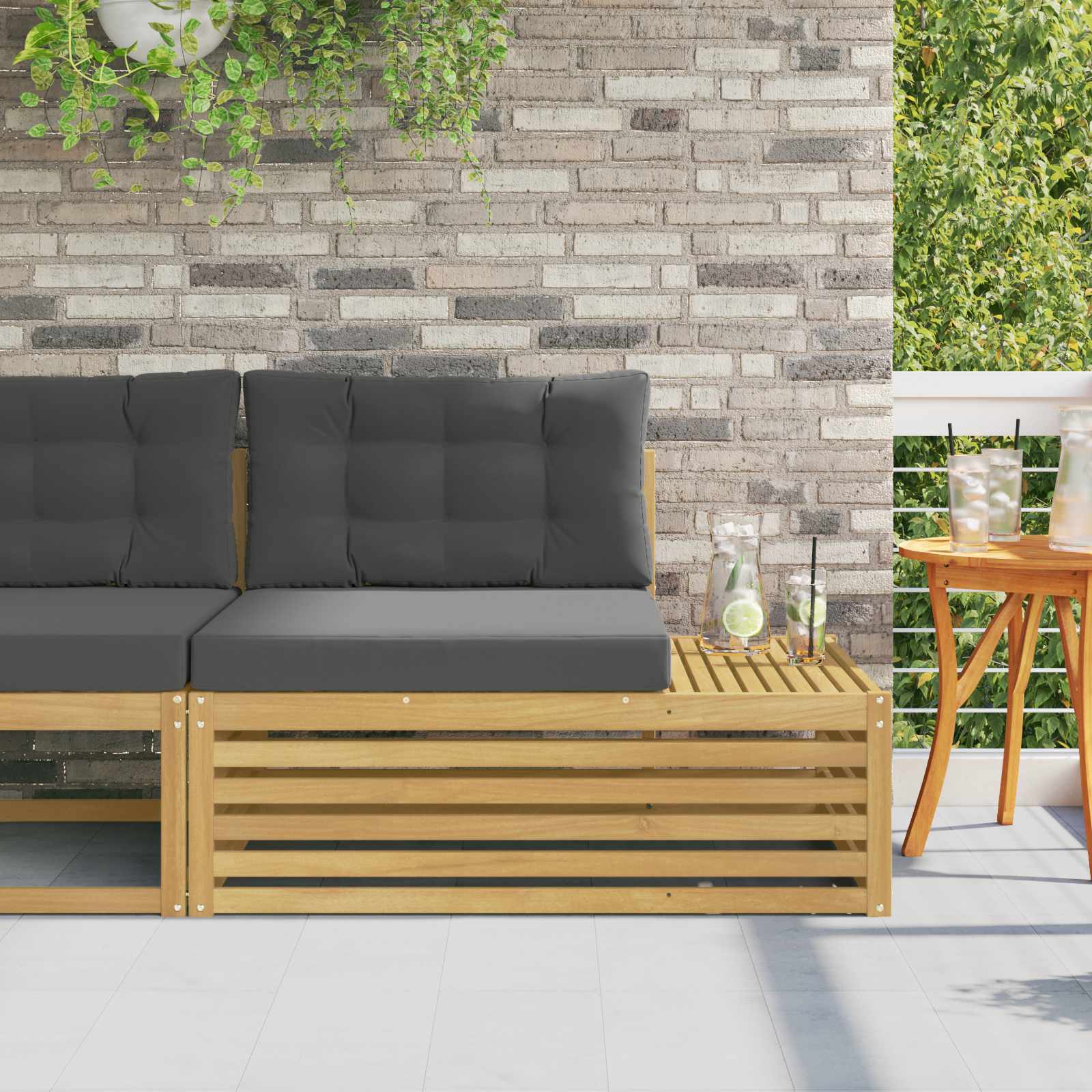 Divano da Esterno con cuscino Bianco 115 x 83 x 73 cm - homemem39