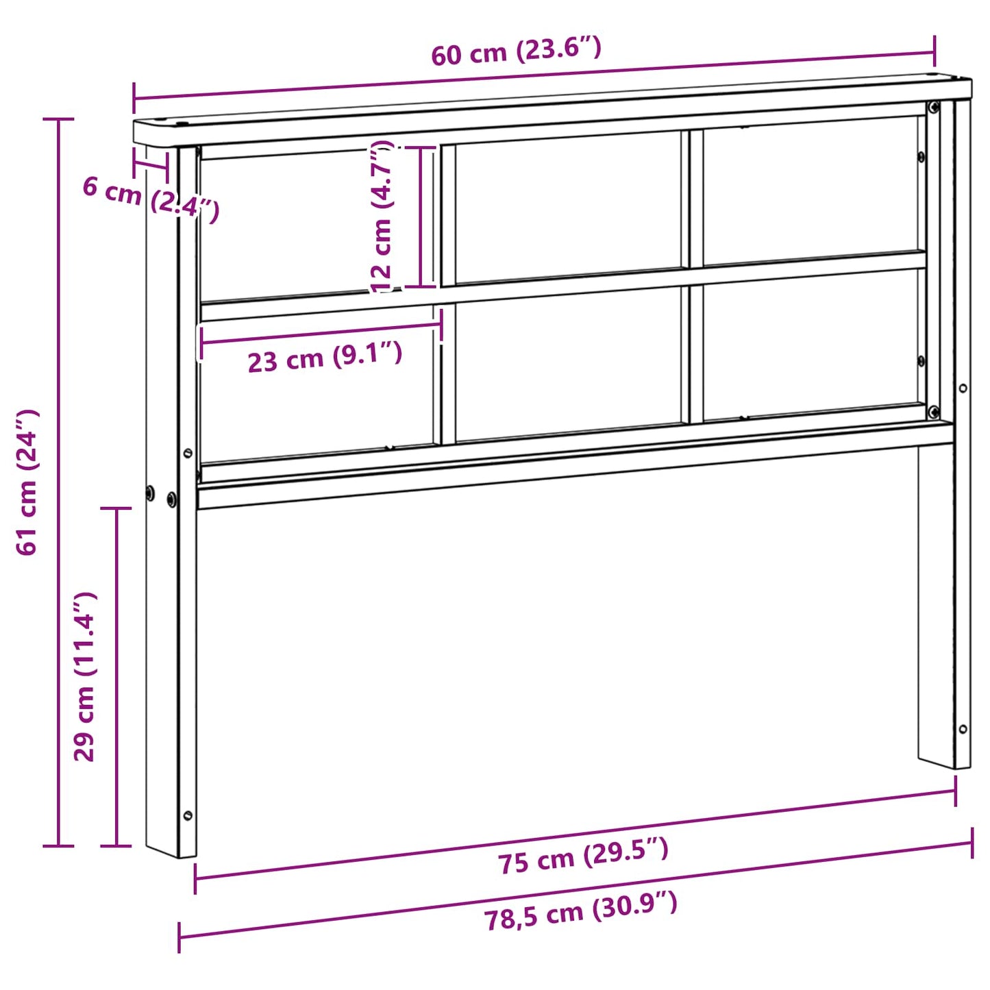 Modulo Braccioli 2 pcs Bianco 80 x 6 x 61 cm | homemem39