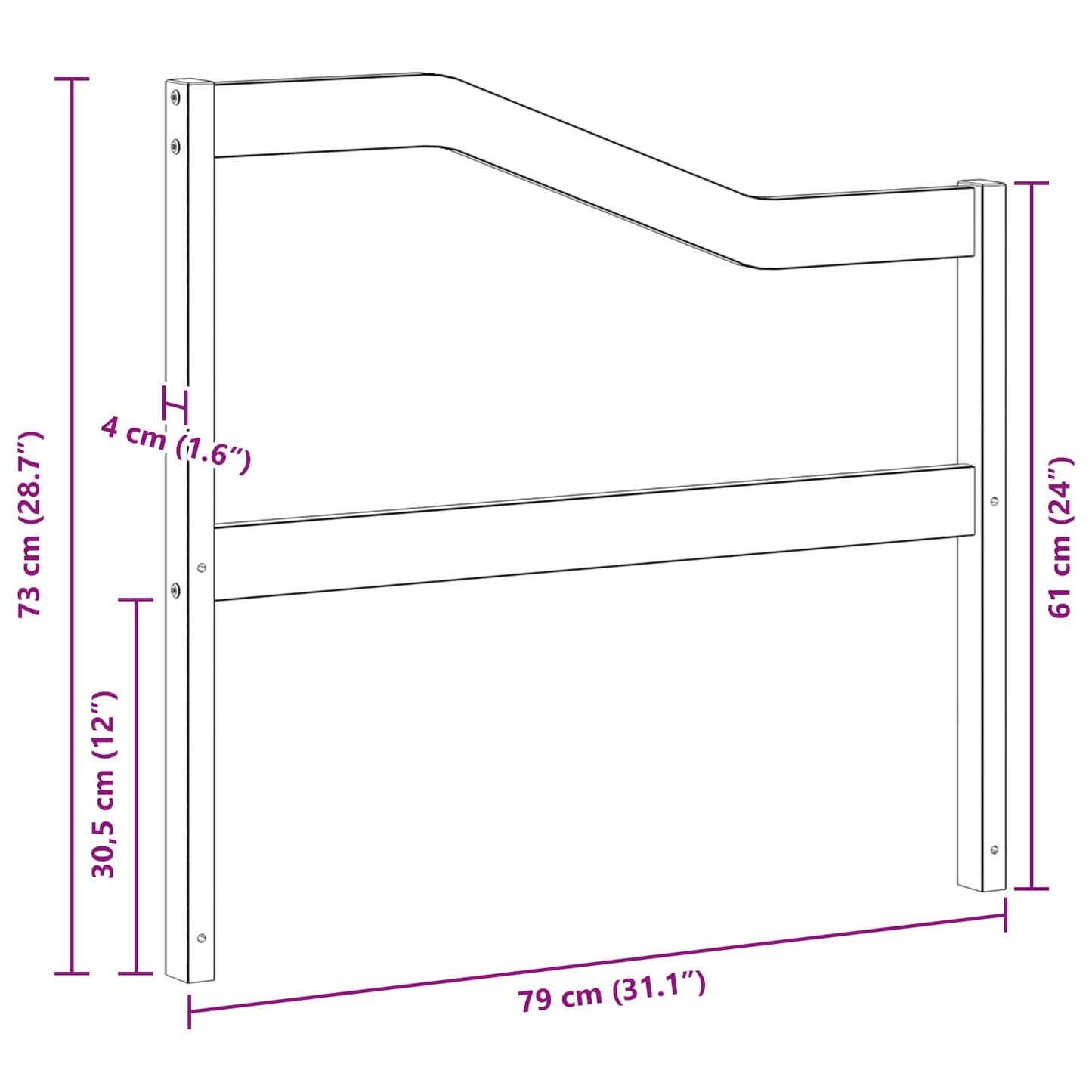 Modulo Braccioli 2 pcs Bianco 79 x 4 x 73 cm | homemem39