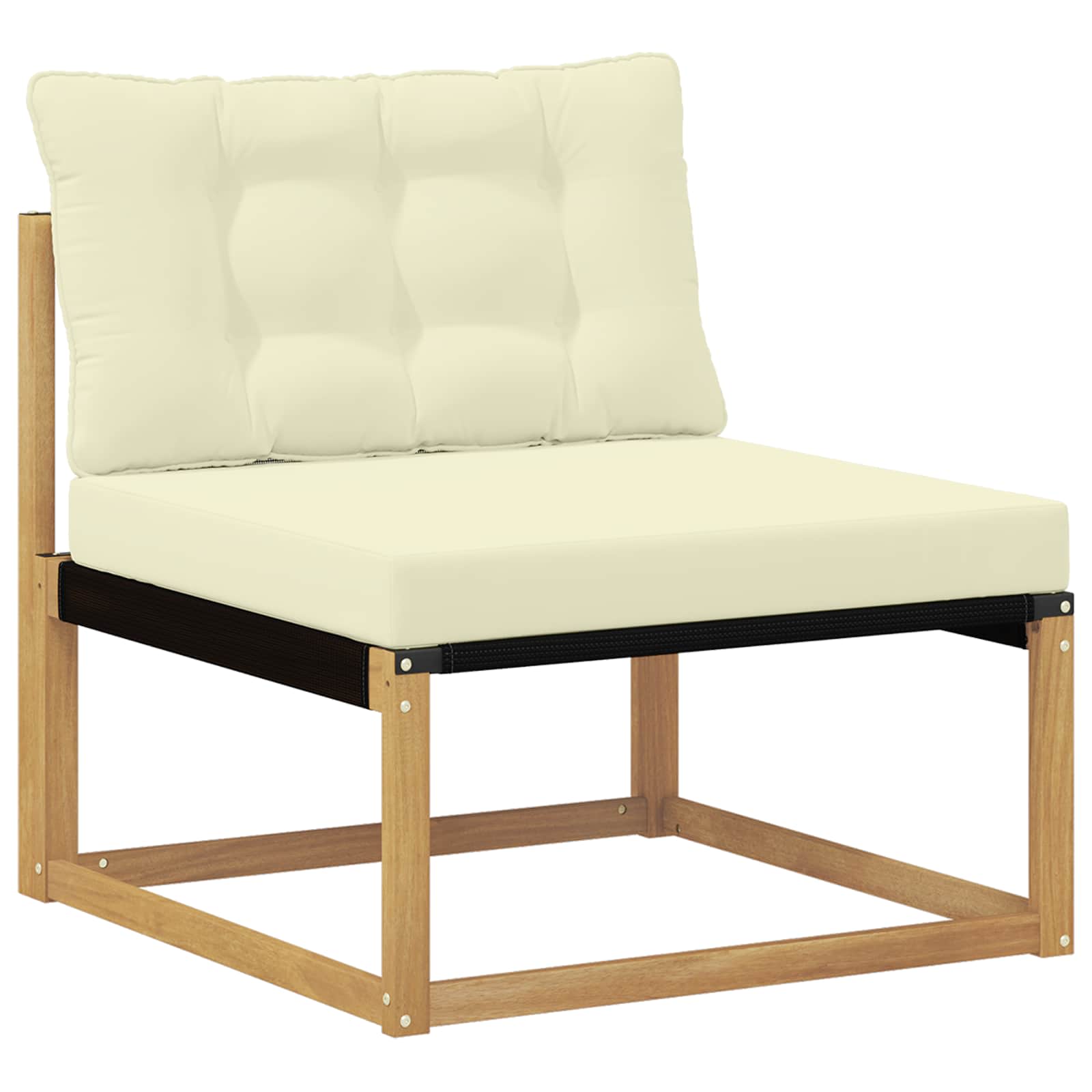 Divano centrale per esterno Bianco 79 x 83 x 73 cm acciaio | homemem39