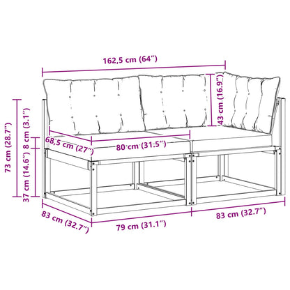 Unità Divano Sezionale con cuscino Bianco 162,5 x 83 x 73 cm | homemem39