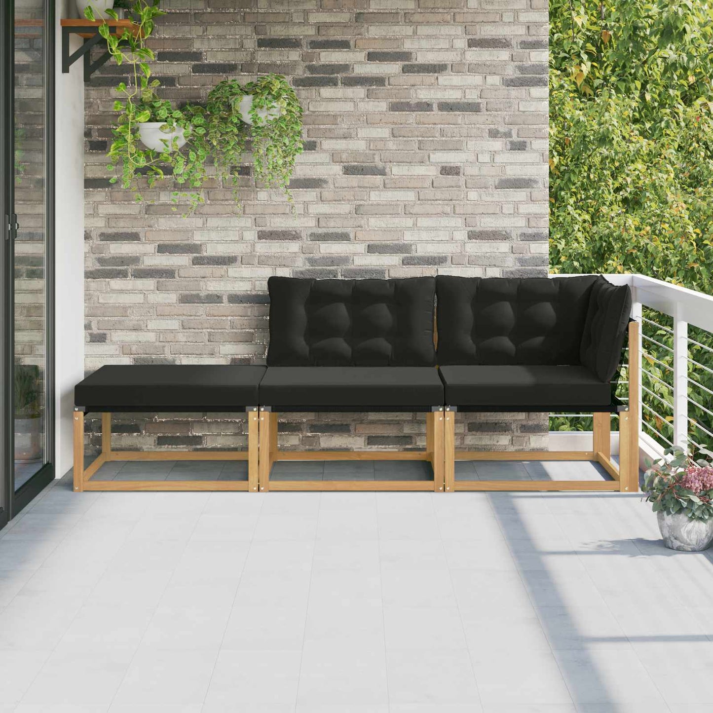 Unità Divano Sezionale con cuscino Bianco 241,5 x 83 x 73 cm | homemem39