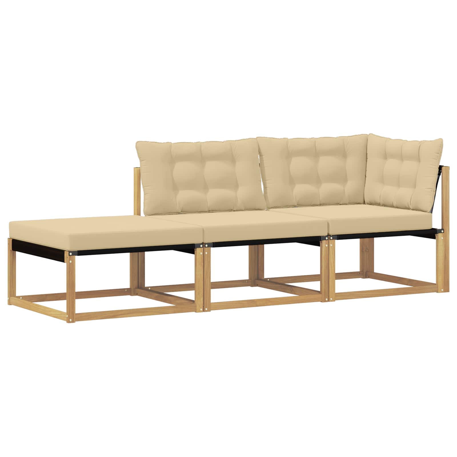 Unità Divano Sezionale con cuscino Bianco 241,5 x 83 x 73 cm | homemem39