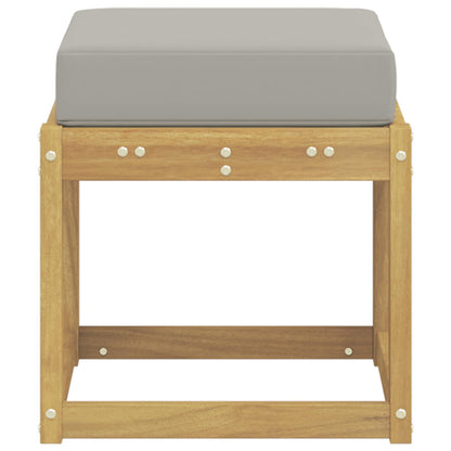 Panca da esterno con cuscino Bianco 43 x 43 x 45 cm