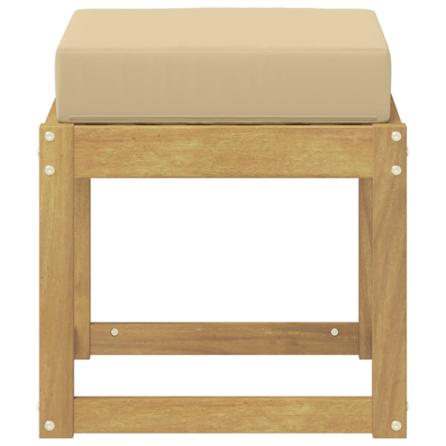 Panca da esterno con cuscino Bianco 43 x 43 x 45 cm