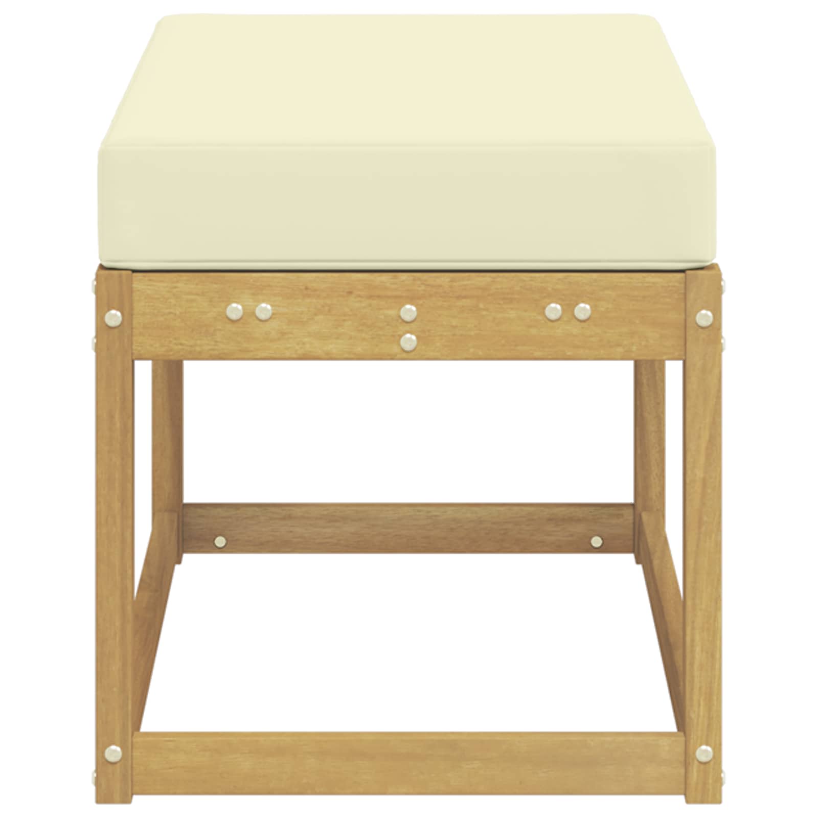 Panca da esterno con cuscino Bianco 80 x 43 x 45 cm | homemem39
