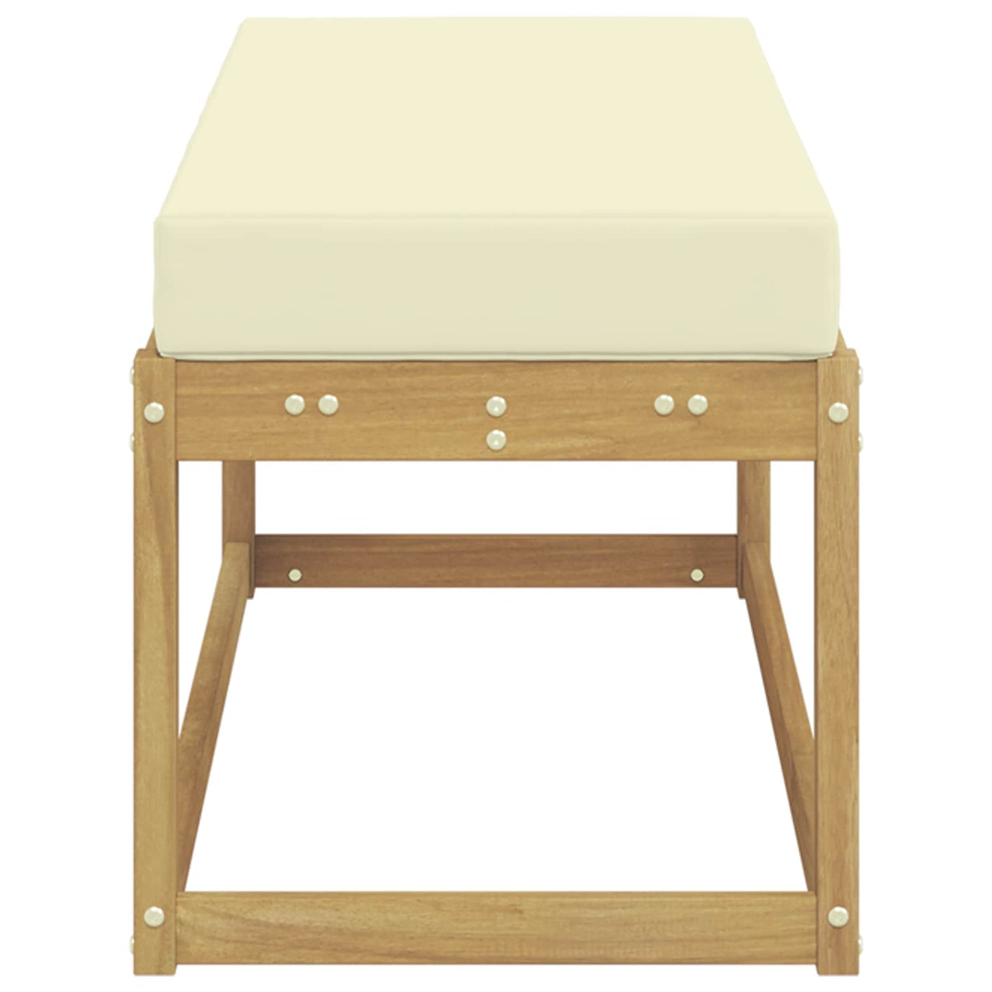 Panca da esterno con cuscino Bianco 115 x 43 x 45 cm | homemem39