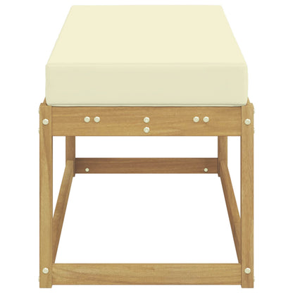 Panca da esterno con cuscino Bianco 115 x 43 x 45 cm | homemem39