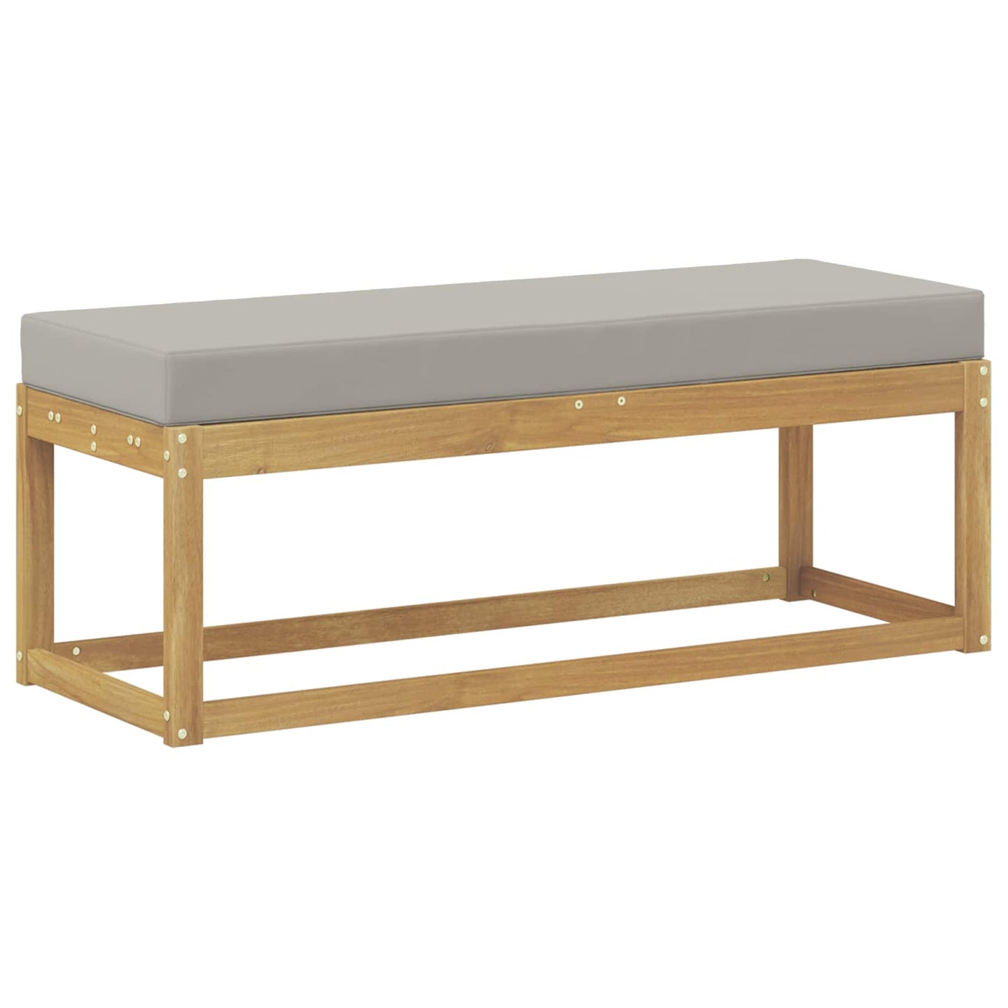 Panca da esterno con cuscino Bianco 115 x 43 x 45 cm