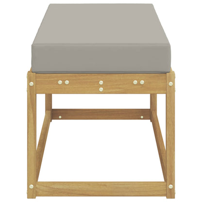 Panca da esterno con cuscino Bianco 115 x 43 x 45 cm