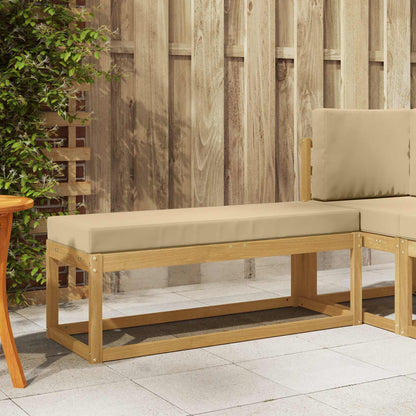 Panca da esterno con cuscino Bianco 115 x 43 x 45 cm