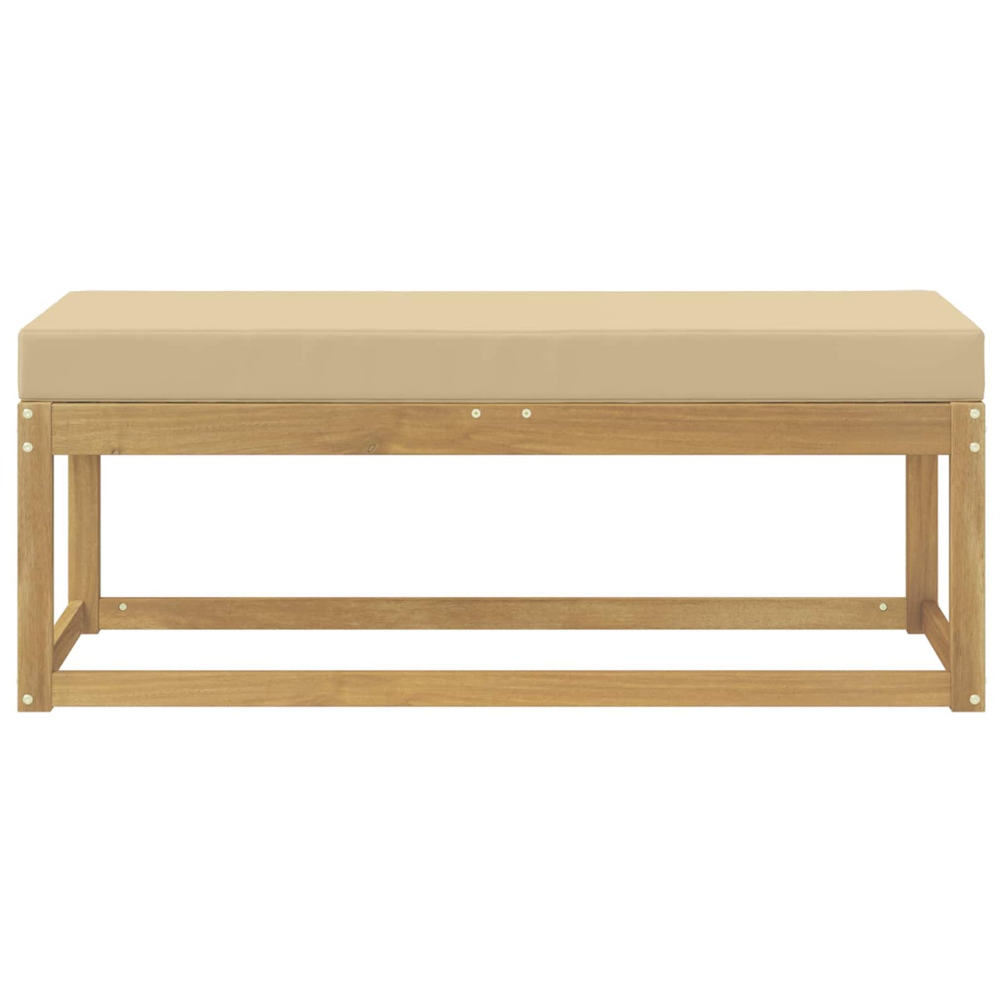 Panca da esterno con cuscino Bianco 115 x 43 x 45 cm | homemem39