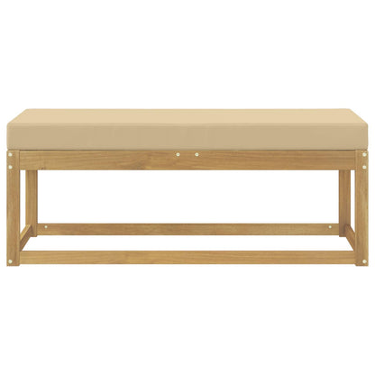 Panca da esterno con cuscino Bianco 115 x 43 x 45 cm | homemem39