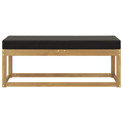 Panca da esterno con cuscino Bianco 115 x 43 x 45 cm