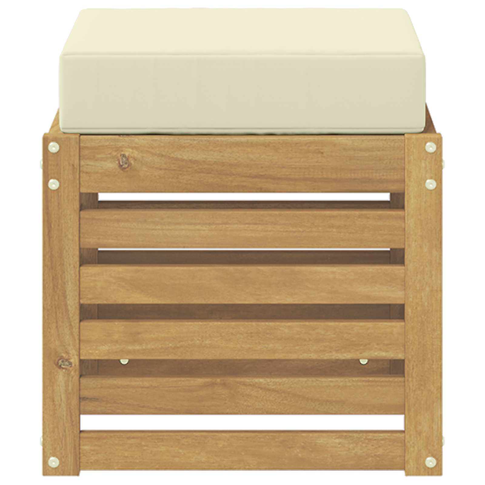 Panca da esterno con cuscino Bianco 43 x 43 x 45 cm | homemem39