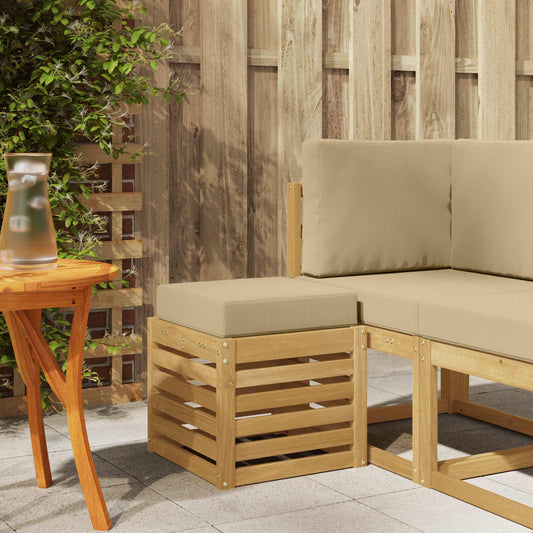 Panca da esterno con cuscino Bianco 43 x 43 x 45 cm | homemem39