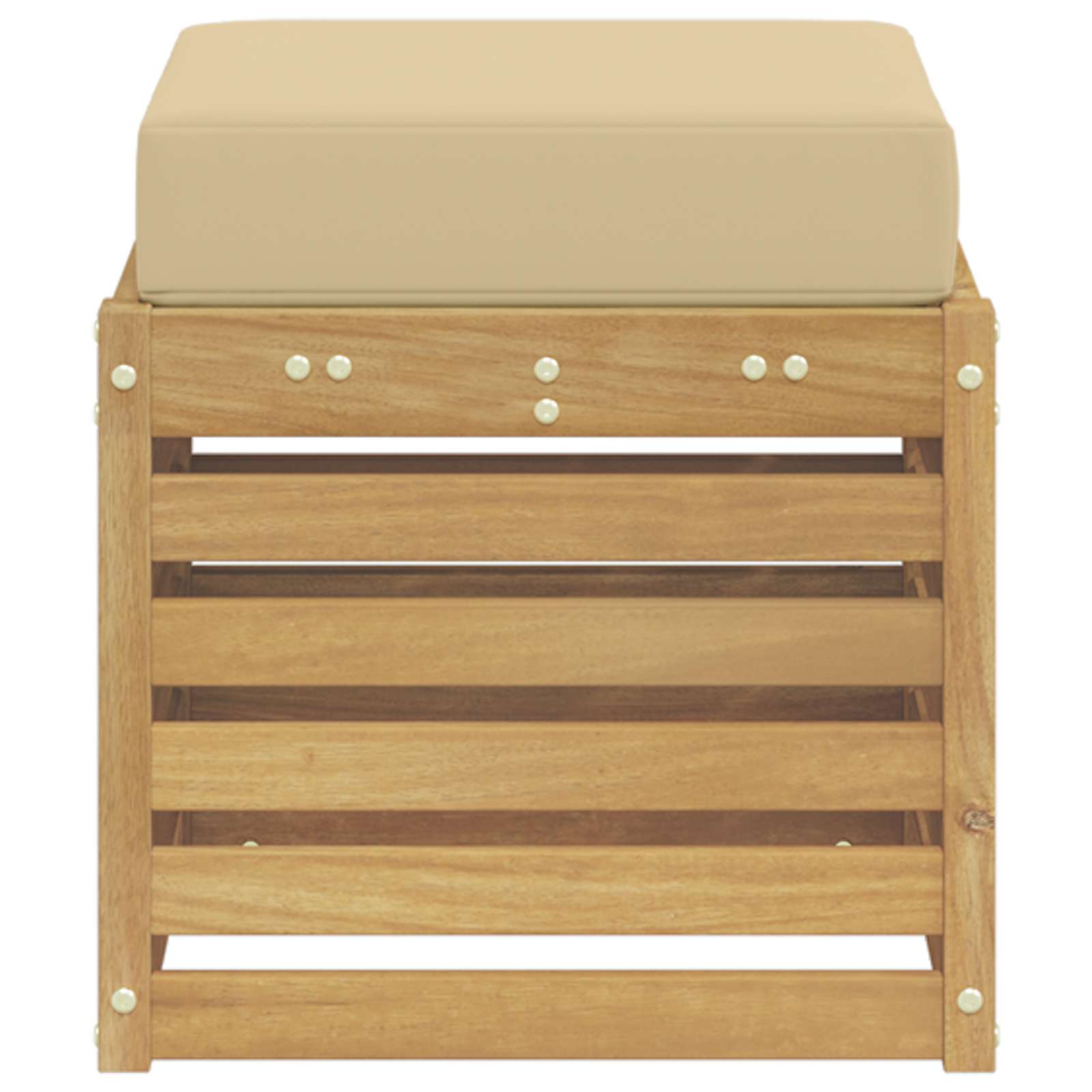 Panca da esterno con cuscino Bianco 43 x 43 x 45 cm | homemem39