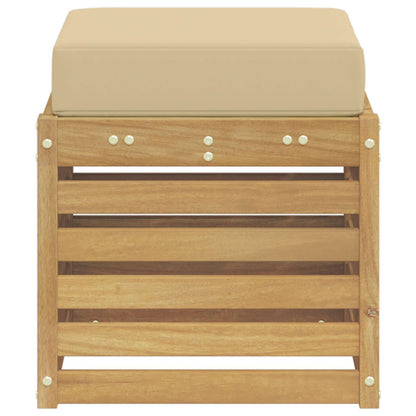 Panca da esterno con cuscino Bianco 43 x 43 x 45 cm | homemem39