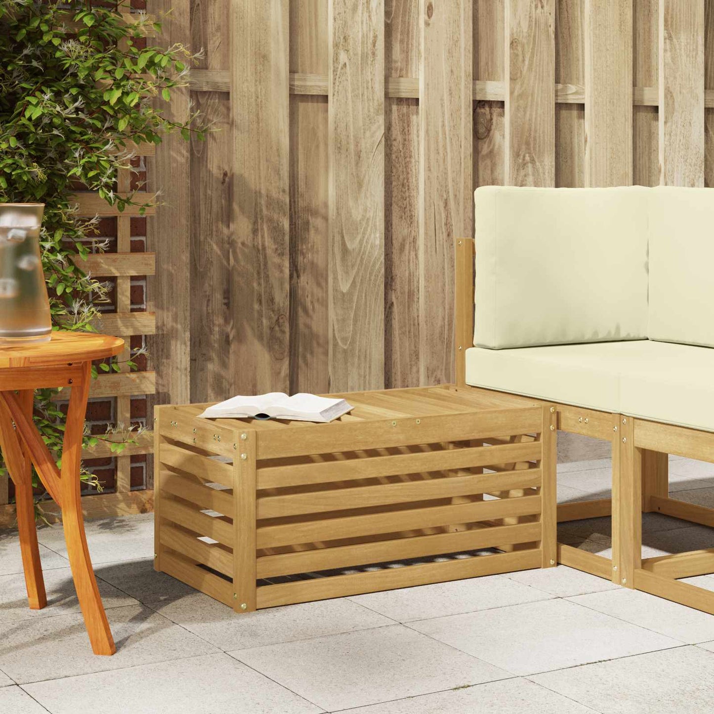 Panca da esterno Bianco 79 x 43 x 37 cm | homemem39