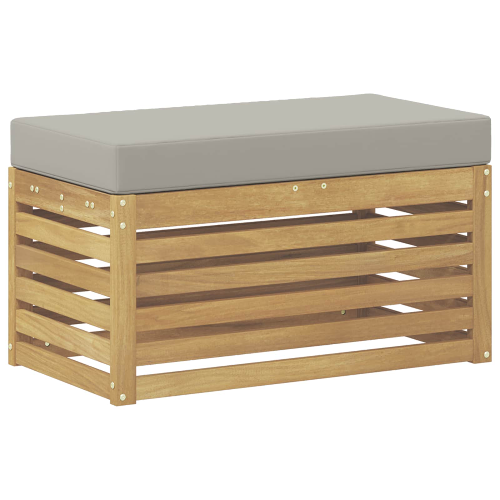 Panca da esterno con cuscino Bianco 80 x 43 x 45 cm | homemem39