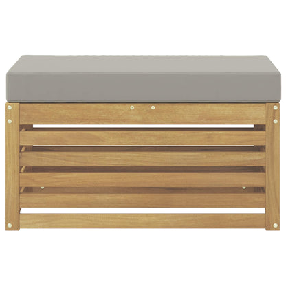 Panca da esterno con cuscino Bianco 80 x 43 x 45 cm | homemem39