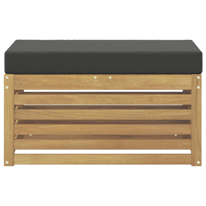 Panca da esterno con cuscino Bianco 80 x 43 x 45 cm | homemem39