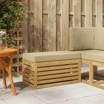 Panca da esterno con cuscino Bianco 80 x 43 x 45 cm | homemem39