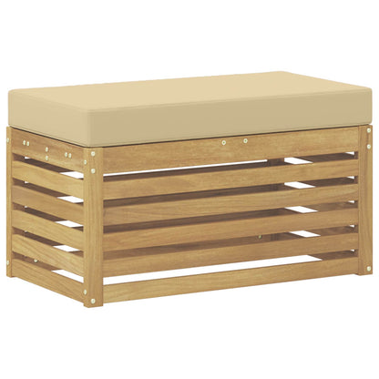 Panca da esterno con cuscino Bianco 80 x 43 x 45 cm | homemem39