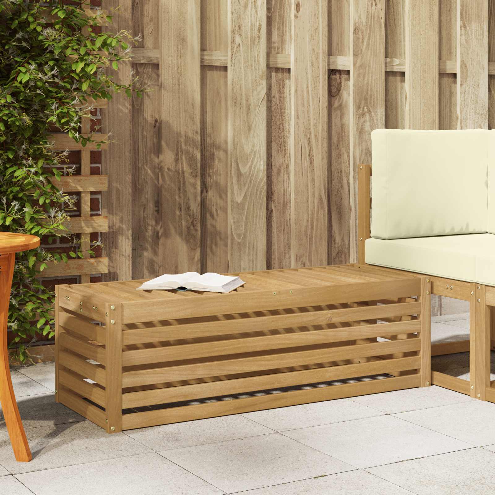 Panca da esterno Bianco 115 x 43 x 37 cm | homemem39