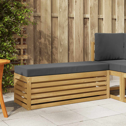 Set di divani da esterno Bianco e Antracite 115 x 43 x 45 cm