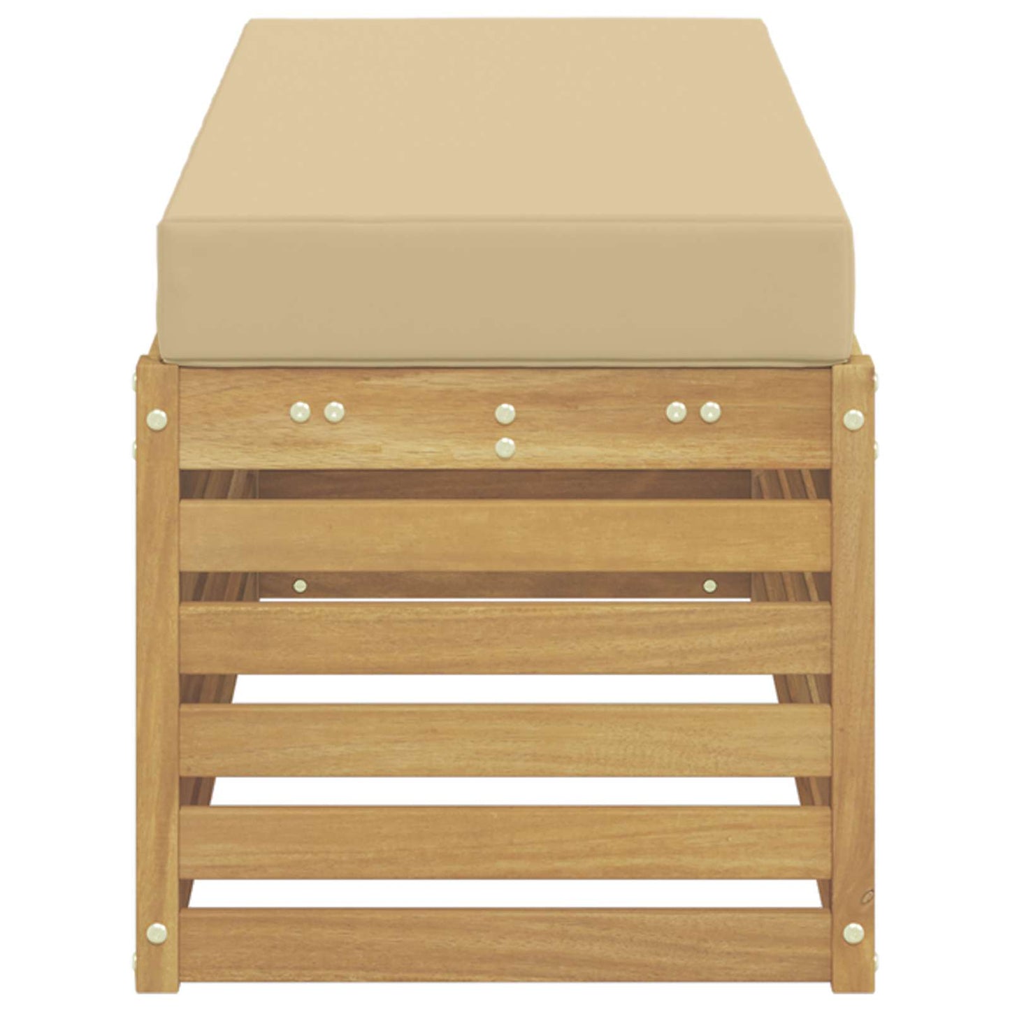 Panca da esterno con cuscino Bianco 115 x 43 x 45 cm | homemem39
