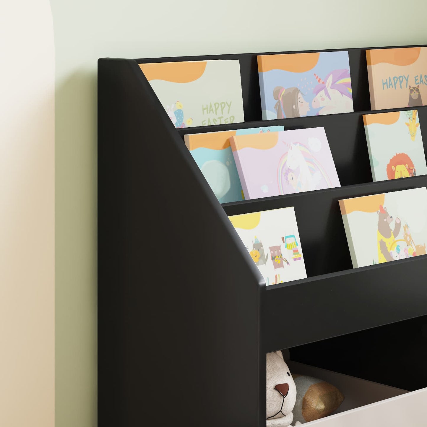Libreria per Bambini Nero 72,5 x 29,5 x 69 cm Legno multistrato