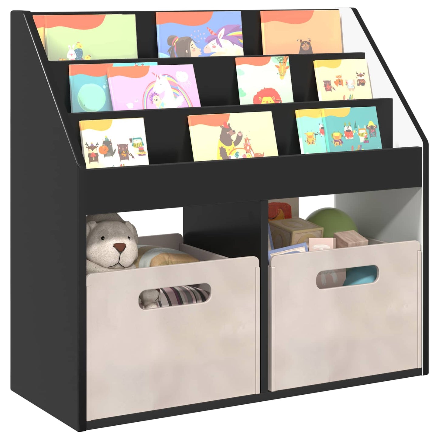 Libreria per Bambini Nero 72,5 x 29,5 x 69 cm Legno multistrato