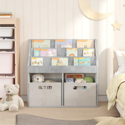 Libreria per Bambini Grigio cemento 72,5 x 29,5 x 69 cm