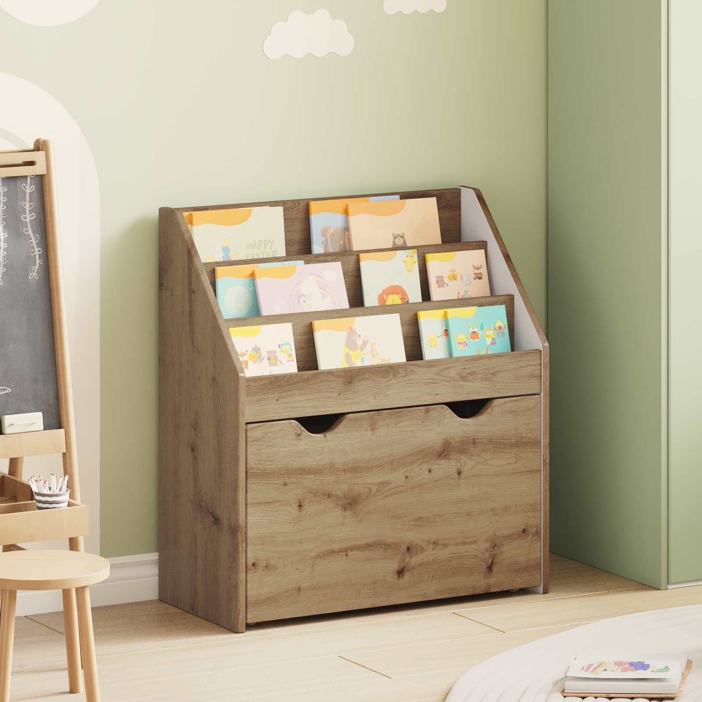 Libreria per Bambini Rovere artigianale 60 x 29,5 x 69 cm | homemem39