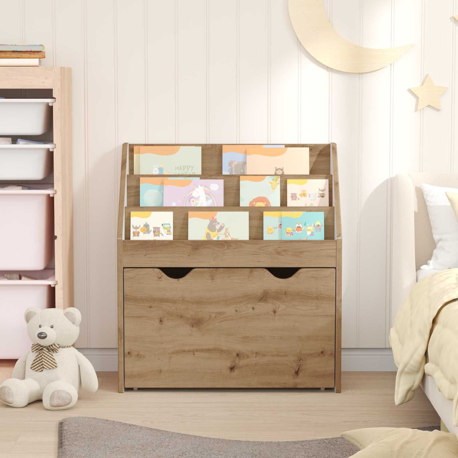 Libreria per Bambini Rovere artigianale 60 x 29,5 x 69 cm | homemem39