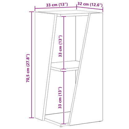 Mensola laterale Grigio cemento 33 x 32 x 70,5 cm | homemem39