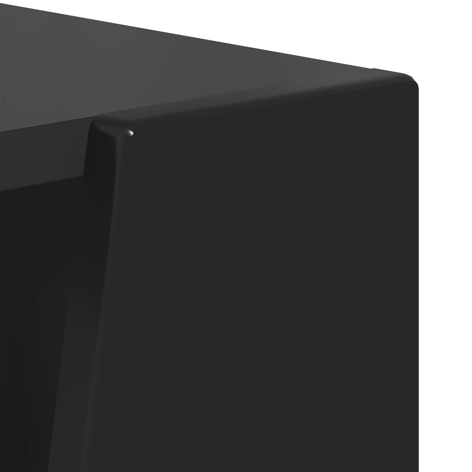 Mensola laterale Nero 33 x 32 x 100,5 cm Legno multistrato | homemem39