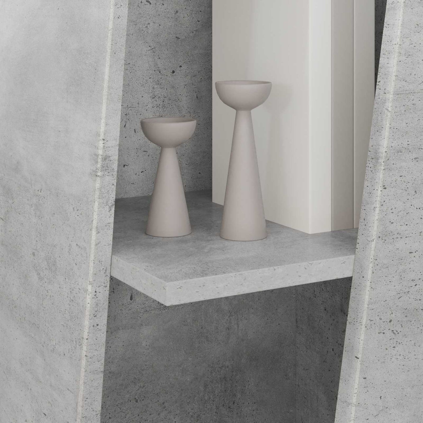 Mensola laterale Grigio cemento 33 x 32 x 100,5 cm
