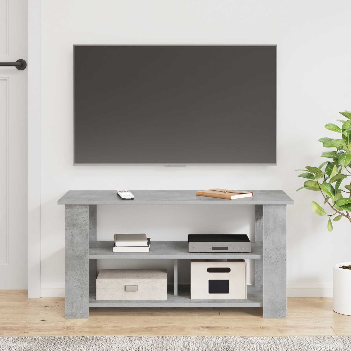 Supporto TV Grigio cemento 100 x 40 x 50 cm | homemem39