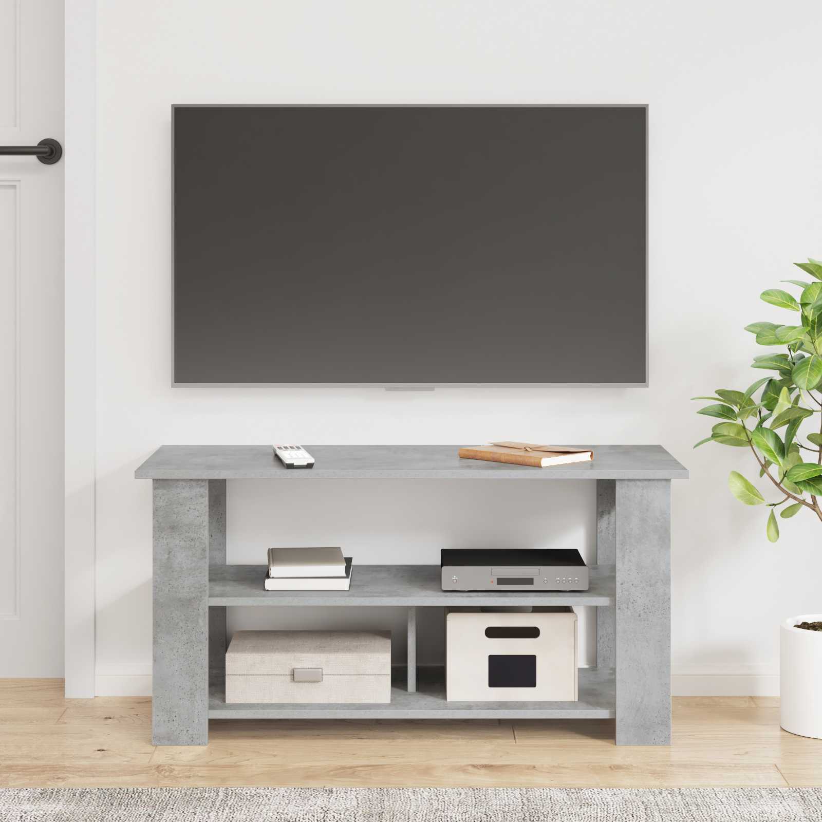 Supporto TV Grigio cemento 100 x 40 x 50 cm | homemem39