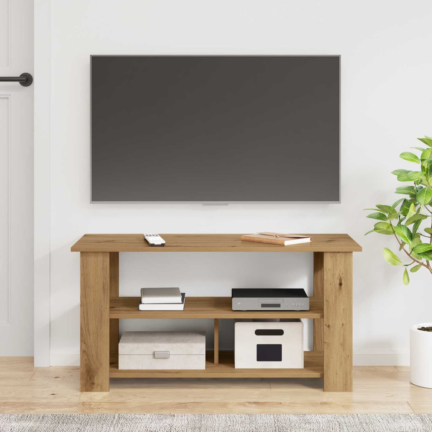 Supporto TV Rovere artigianale 100 x 40 x 50 cm | homemem39