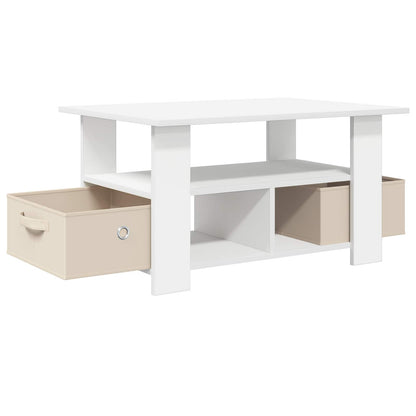 Tavolino da salotto Bianco 77 x 55 x 42 cm Legno multistrato | homemem39