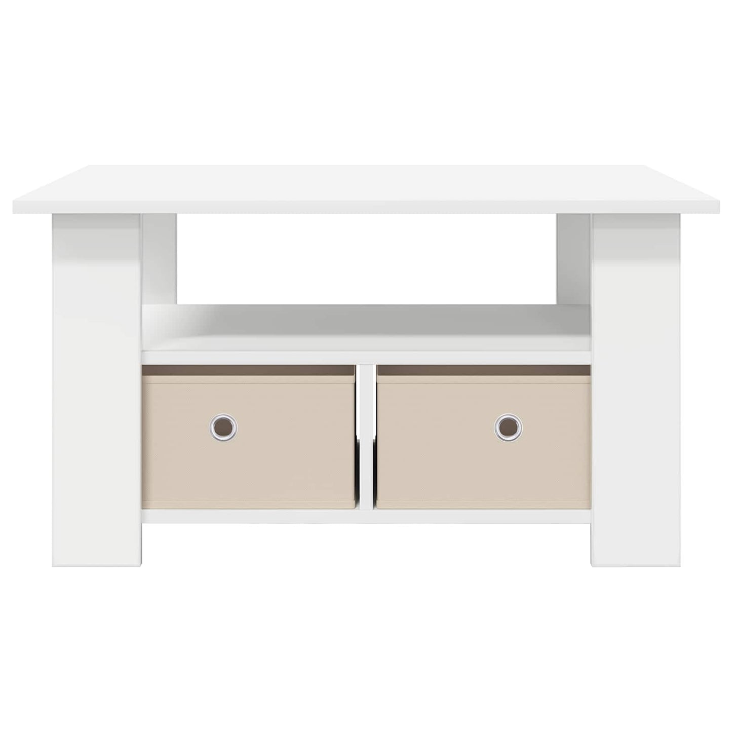 Tavolino da salotto Bianco 77 x 55 x 42 cm Legno multistrato | homemem39