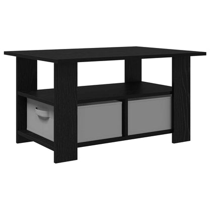 Tavolino da salotto con cassetto Rovere Nero 77 x 55 x 42 cm | homemem39