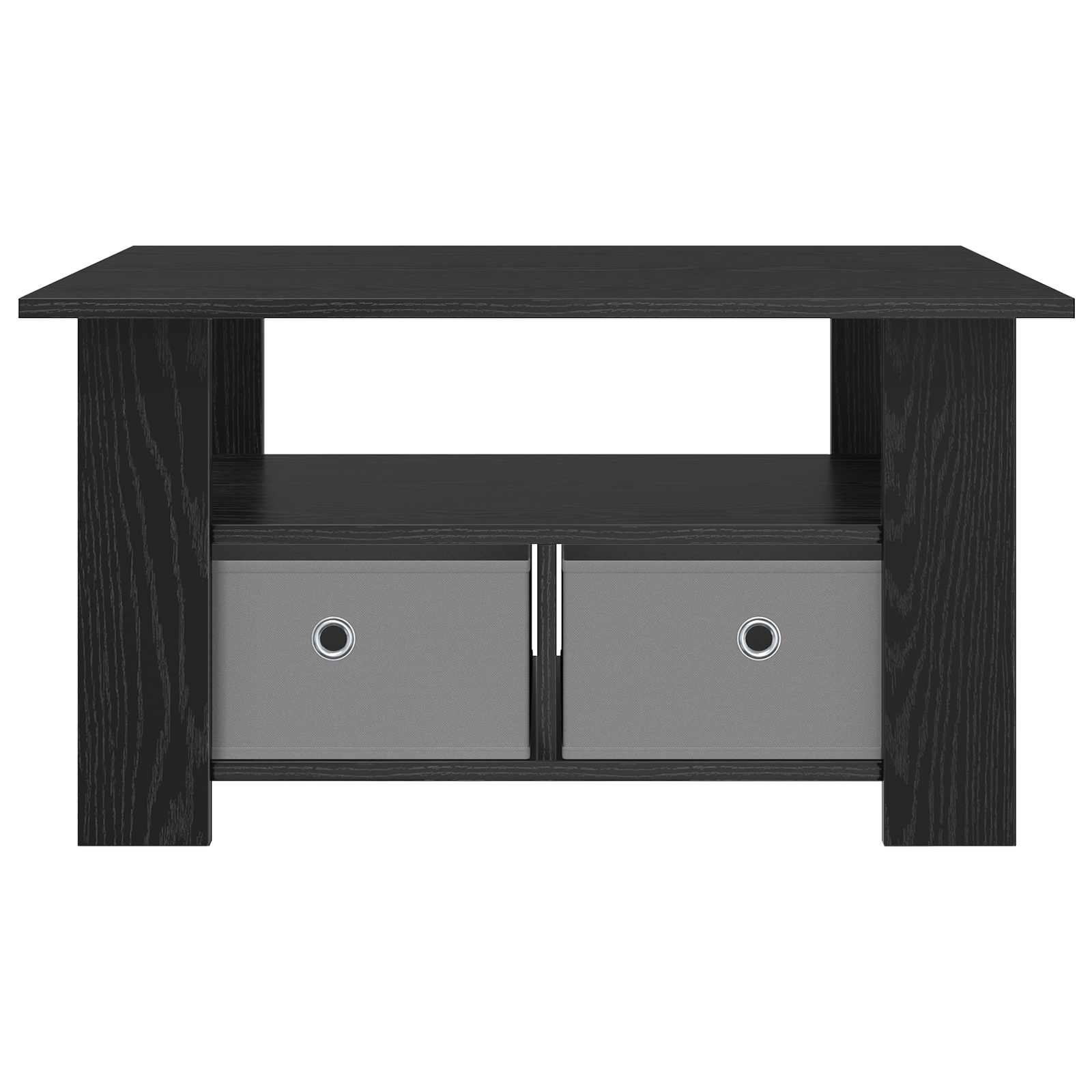 Tavolino da salotto con cassetto Rovere Nero 77 x 55 x 42 cm | homemem39