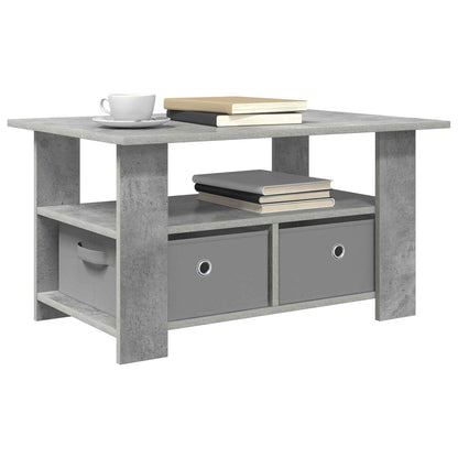 Tavolino da salotto con cassetto Grigio cemento 77 x 55 x 42 cm | homemem39
