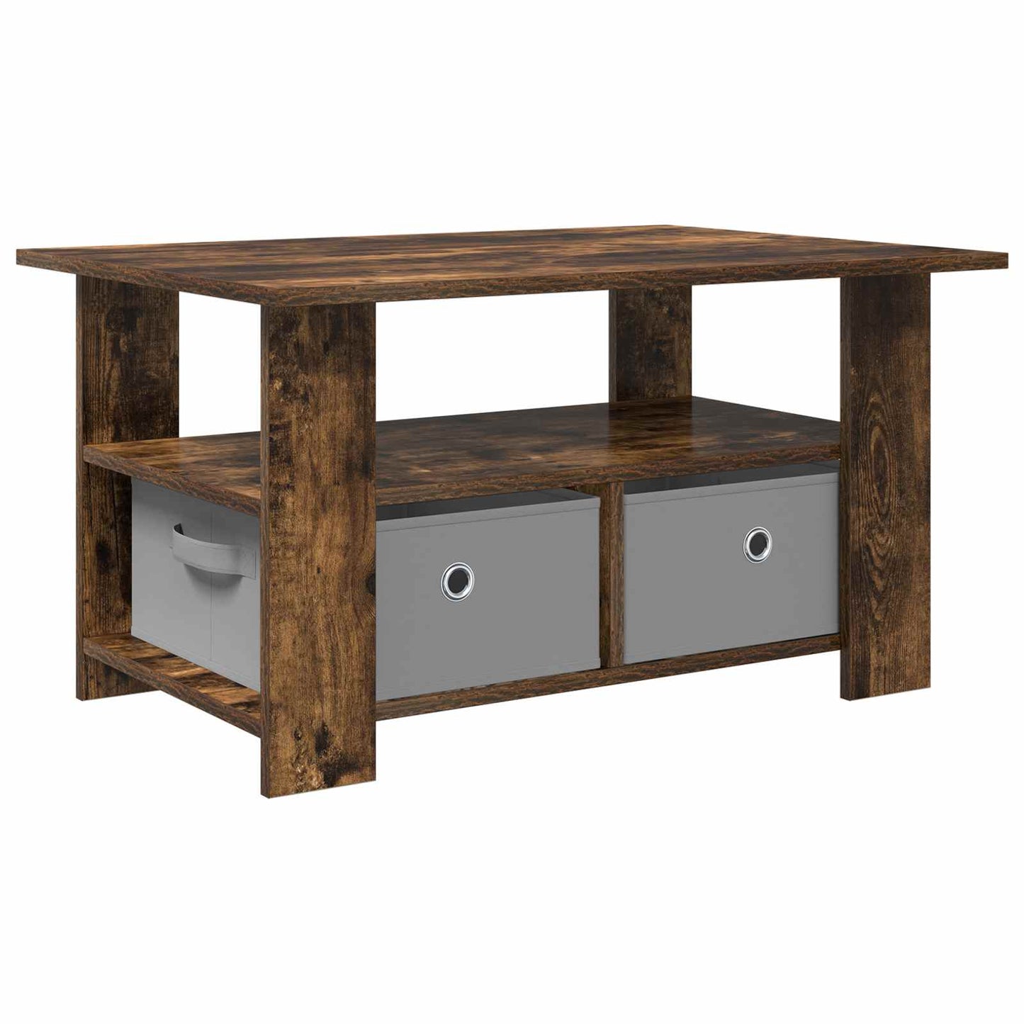 Tavolino da salotto con cassetto Rovere fumé 77 x 55 x 42 cm | homemem39
